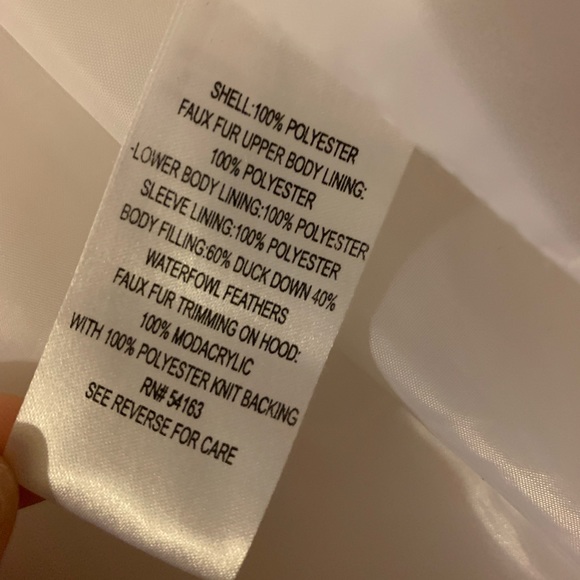 Calvin Klein Duck Down Faux Fur Coat - Picture 7 of 10